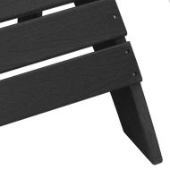 Градински стол 3 pcs Черно Полиетилен