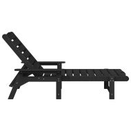 Шезлонг 2 pcs Черно 195,5 x 53 x 98,5 см Полиетилен