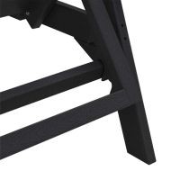 Шезлонг 2 pcs Черно 195,5 x 53 x 98,5 см Полиетилен
