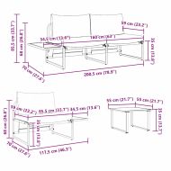 Комплект за хранене в градината 3 pcs Антрацит Стомана