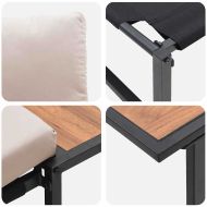 Комплект за хранене в градината 3 pcs Таупе Стомана