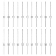 Стълб за ограда. 22 pcs Сребрист 80 cm Стомана