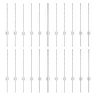 Стълб за ограда. 22 pcs Сребрист 100 cm Стомана