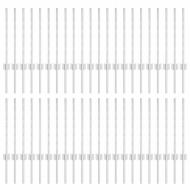 Стълб за ограда. 44 pcs Сребрист 100 cm Стомана