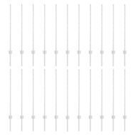 Стълб за ограда. 22 pcs Сребрист 140 cm Стомана