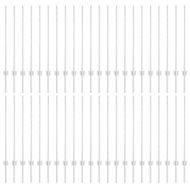 Стълб за ограда. 44 pcs Сребрист 140 cm Стомана