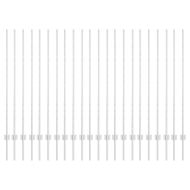 Стълб за ограда. 22 pcs Сребрист 180 cm Стомана