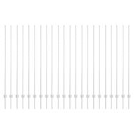 Стълб за ограда. 22 pcs Сребрист 200 cm Стомана