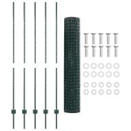 Ограда с пост Зелен 1,6 x 10 m Стомана и PVC