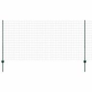 Ограда с пост Зелен 1,2 x 25 m Стомана и PVC