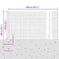 Евро ограда с пост 10 x 1,6 m ПВЦ-обработена стомана Зелено