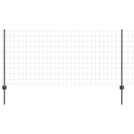 Ограда с пост Сив 1 x 10 m Стомана и PVC