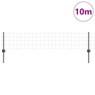 Ограда с пост Сив 0,4 x 10 м Стомана и PVC