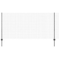Ограда с пост Сив 1,2 x 25 m Стомана и PVC