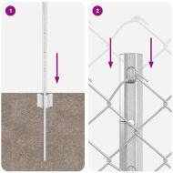 Ограда с пост Сребрист 0,6 x 10 м Стомана