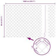 Ограда с пост Сребрист 0,8 x 10 m Стомана