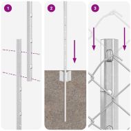Ограда с пост Сребрист 1,4 x 10 m Стомана