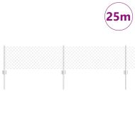 Ограда с пост Сребрист 0,4 x 25 м Стомана
