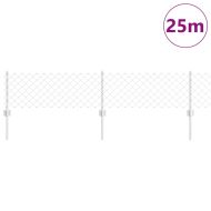 Ограда с пост Сребрист 0,4 x 25 м Стомана