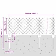 Ограда с пост Сребрист 0,4 x 25 м Стомана