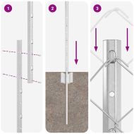 Ограда с пост Сребрист 1,2 x 25 m Стомана