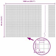 Ограда с пост Сребрист 0,4 x 10 м Стомана
