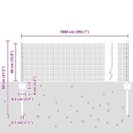 Ограда с пост Сребрист 0,4 x 10 м Стомана