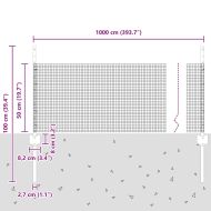 Ограда с пост Сребрист 0,5 x 10 м Стомана