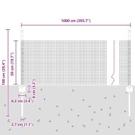 Ограда с пост Сребрист 0,5 x 10 м Стомана