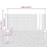 Ограда с пост Сребрист 0,5 x 10 м Стомана