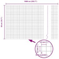 Ограда с пост Сребрист 0,5 x 10 м Стомана