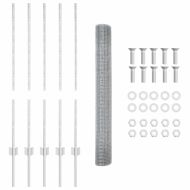 Ограда с пост Сребрист 1 x 10 m Стомана