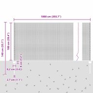 Ограда с пост Сребрист 1 x 10 m Стомана