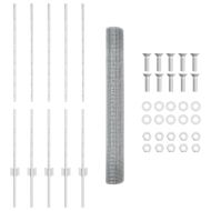 Ограда с пост Сребрист 1,2 x 10 m Стомана