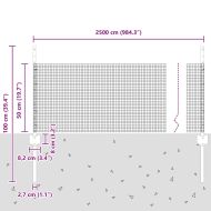 Ограда с пост Сребрист 0,5 x 25 м Стомана