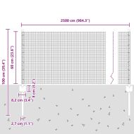 Ограда с пост Сребрист 0,6 x 25 м Стомана