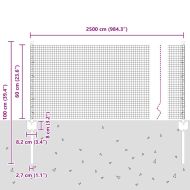 Ограда с пост Сребрист 0,6 x 25 м Стомана