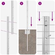 Ограда с пост Сребрист 1 x 25 m Стомана