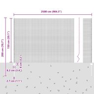 Ограда с пост Сребрист 1,5 x 25 m Стомана