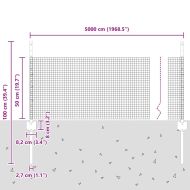 Ограда с пост Сребрист 0,5 x 50 м Стомана