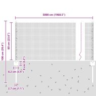 Ограда с пост Сребрист 0,6 x 50 м Стомана