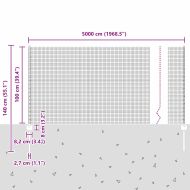 Ограда с пост Сребрист 1 x 50 m Стомана