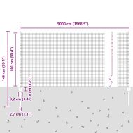 Ограда с пост Сребрист 1 x 50 m Стомана