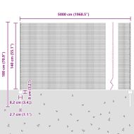 Ограда с пост Сребрист 1,4 x 50 m Стомана