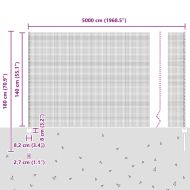 Ограда с пост Сребрист 1,4 x 50 m Стомана