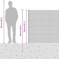 Ограда с пост Сребрист 1,4 x 50 m Стомана