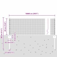 Ограда с пост Сребрист 0,4 x 100 м Стомана
