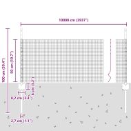 Ограда с пост Сребрист 0,5 x 100 м Стомана