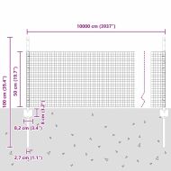 Ограда с пост Сребрист 0,5 x 100 м Стомана