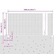 Ограда с пост Зелен 1 x 10 m Стомана